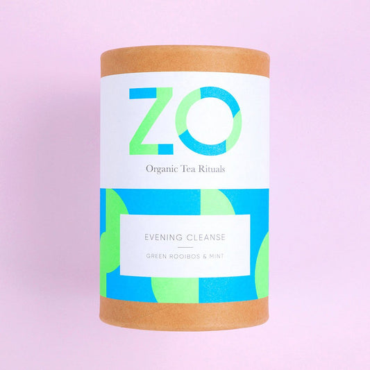 Rooibos and mint organic herbal tea in eco friendly packaging