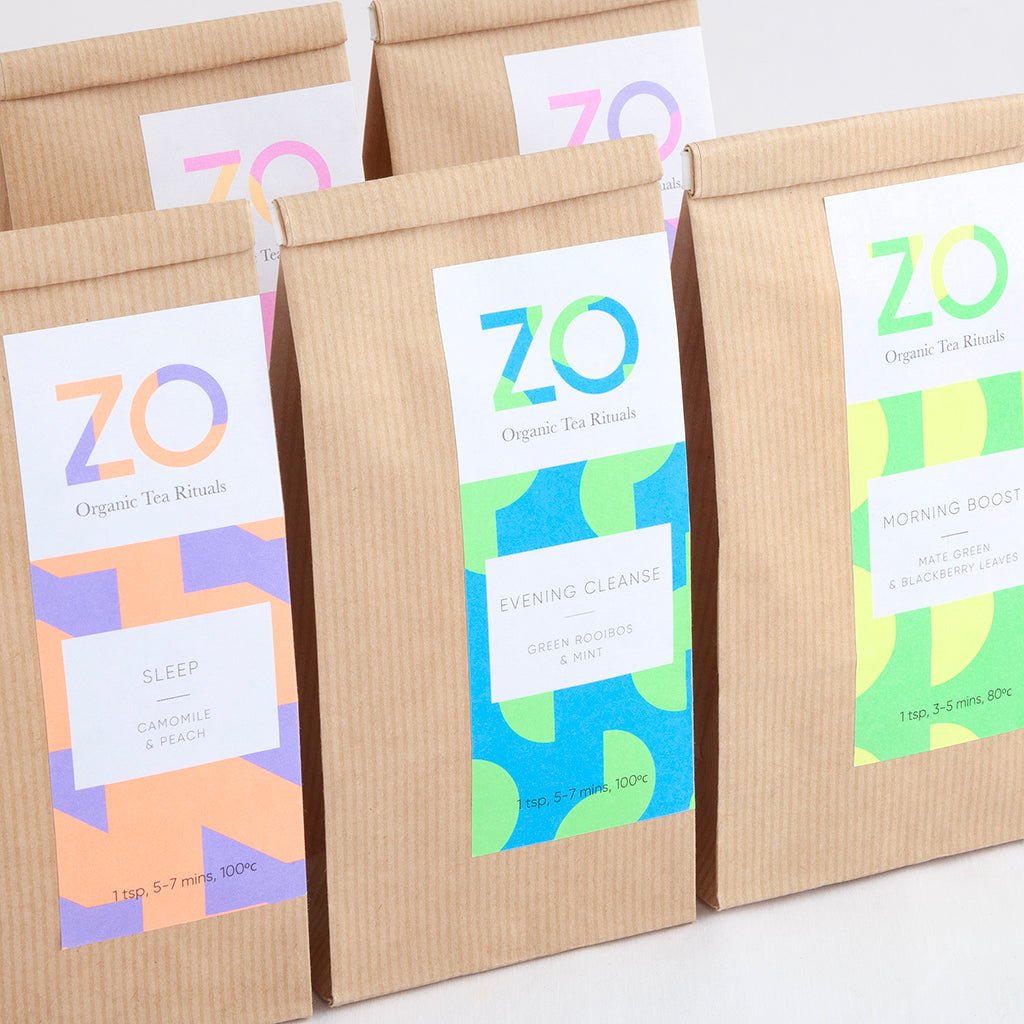 Organic Tea blends in sustainable packaging